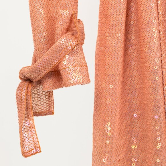 Ashish SS/19 Runway Mirage Sequined Double-Breasted Belted Trench Coat - Picture 8 of 14